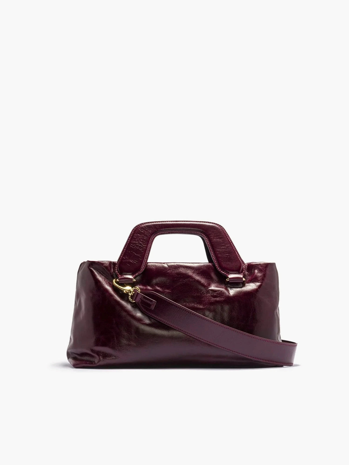 Alice Large Crinkled Merlot Bag - āim / Handmade in Italy