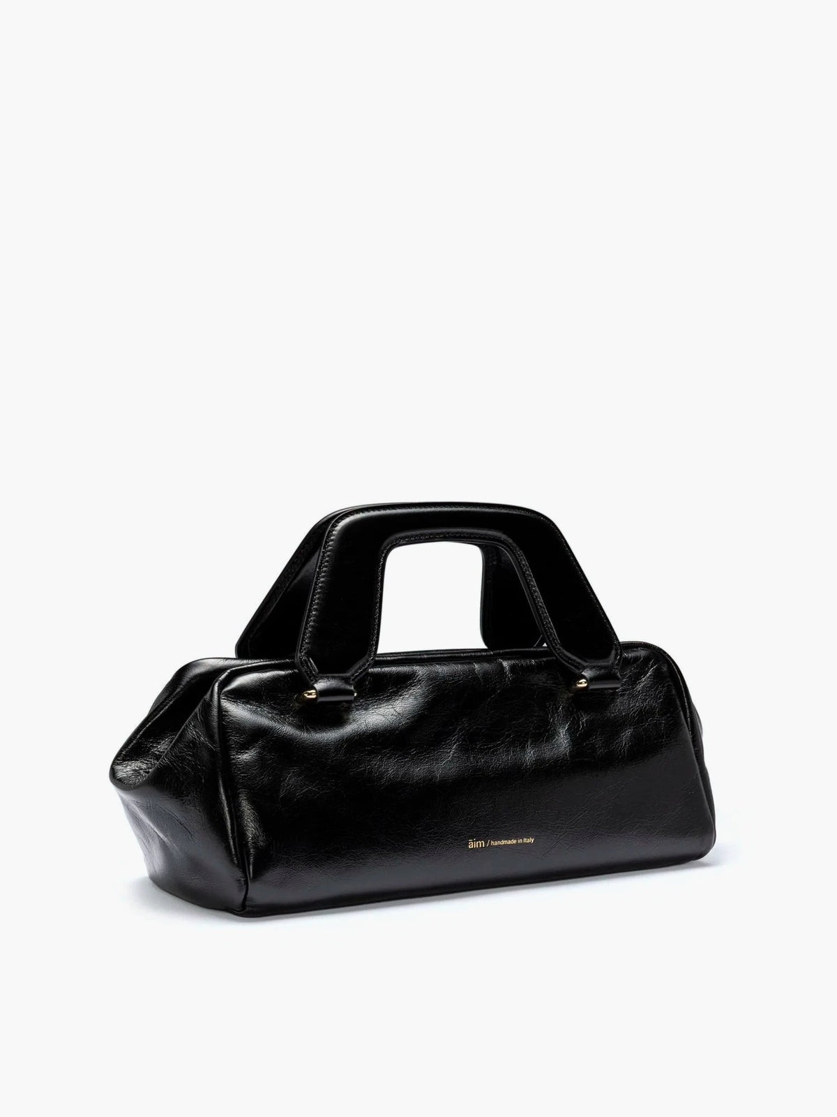 Bonnie Crinkled Black Bag - āim / Handmade in Italy