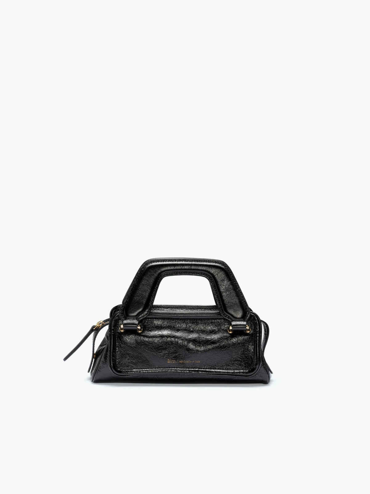 Soft Olivia Micro Crinkled Black Bag - āim / Handmade in Italy