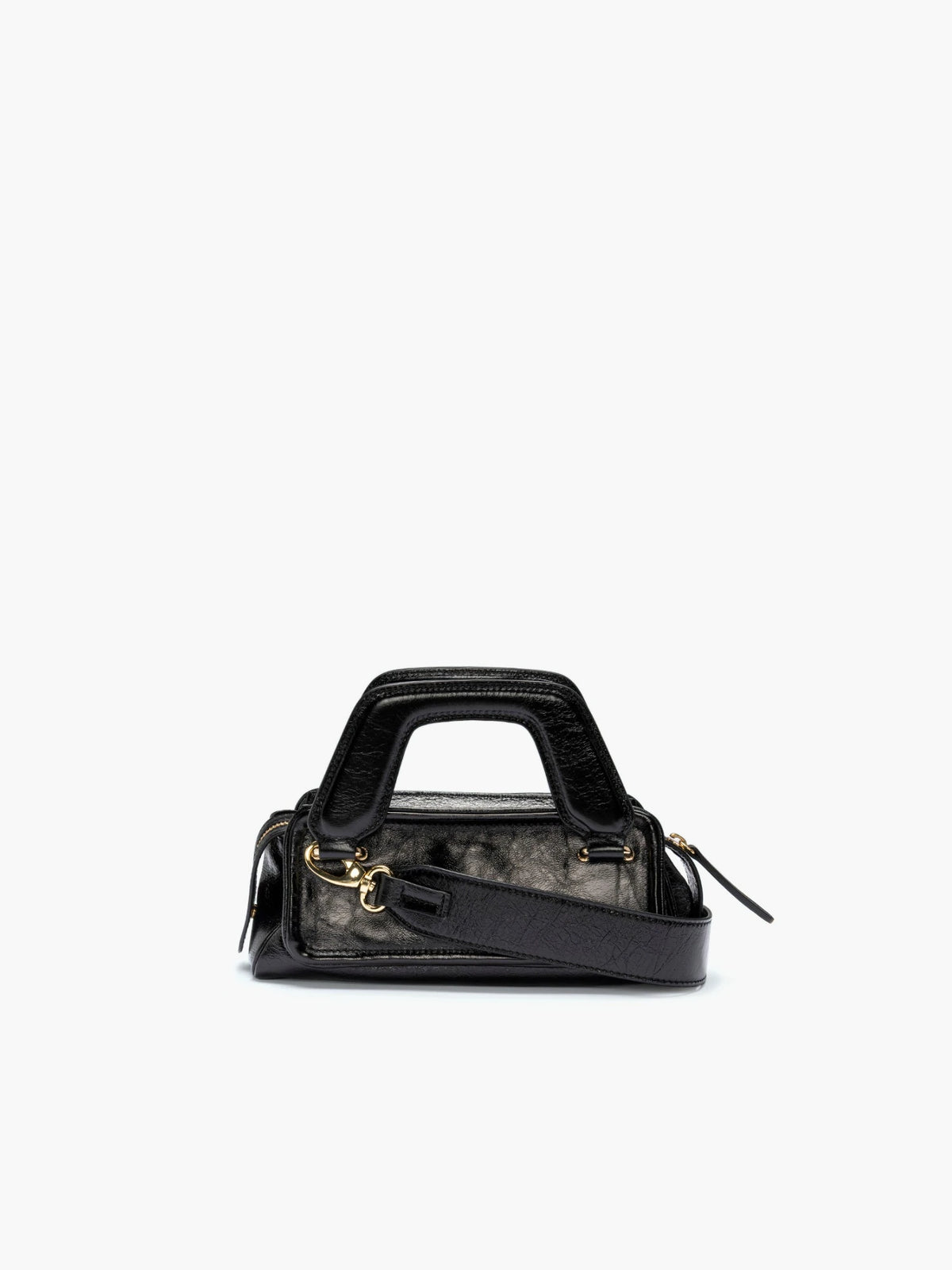 Soft Olivia Micro Crinkled Black Bag - āim / Handmade in Italy