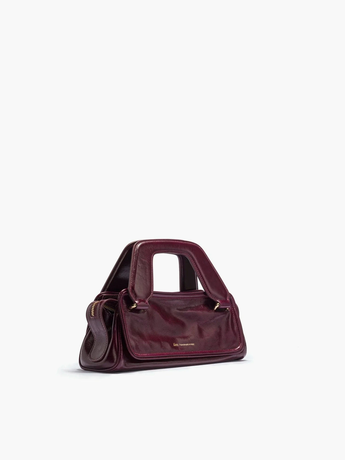 Soft Olivia Mini Crinkled Merlot Bag - āim / Handmade in Italy