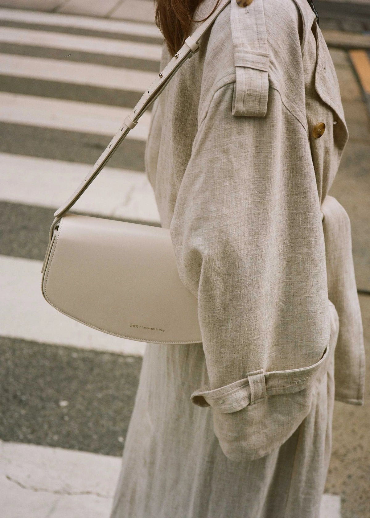 Emma Cream Bag - āim / Handmade in Italy