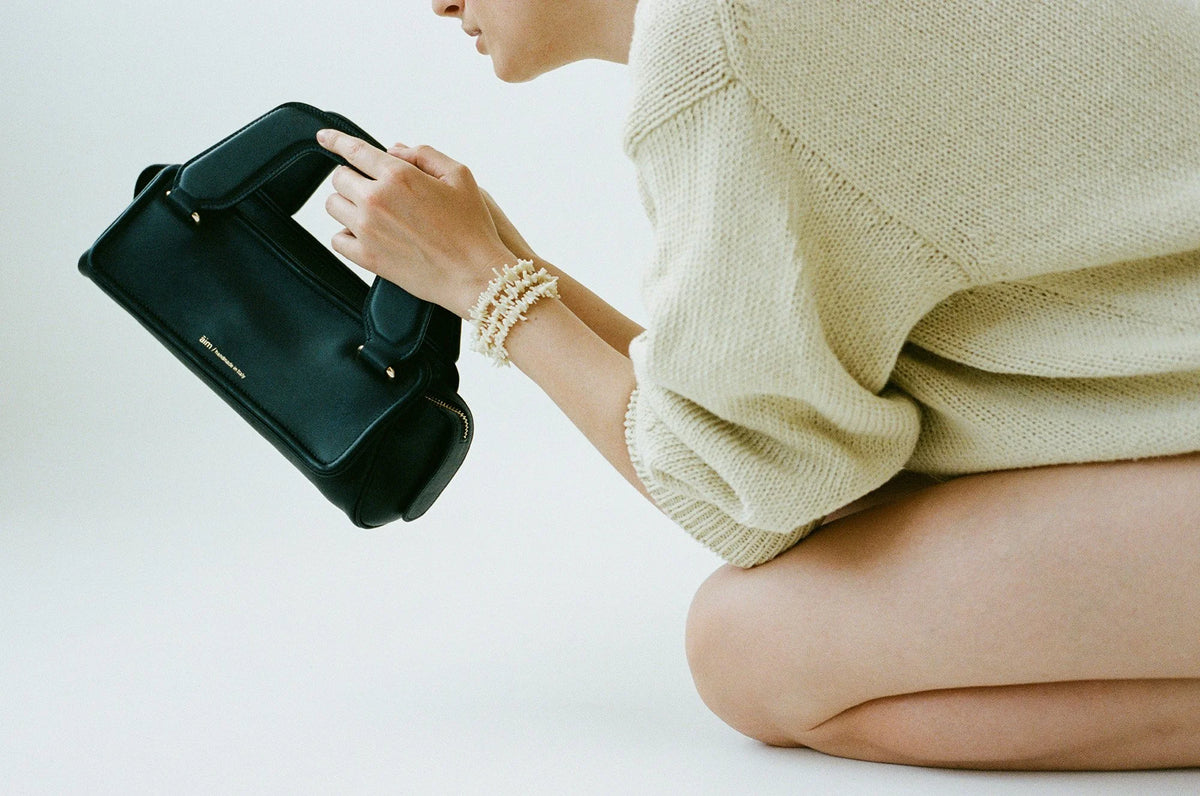 Soft Olivia Mini Navy Bag - āim / Handmade in Italy