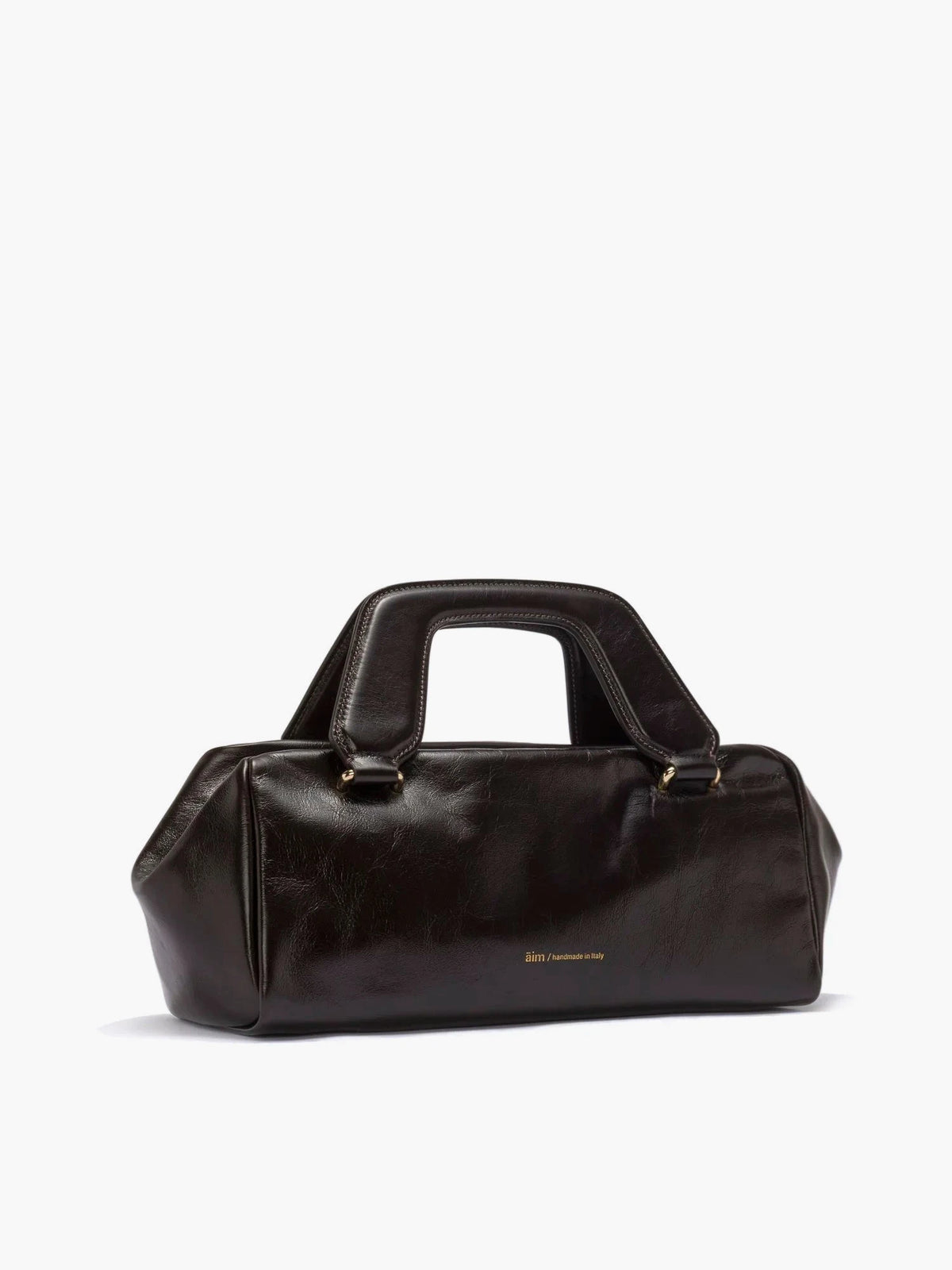 Bonnie Crinkled Espresso Bag - āim / Handmade in Italy