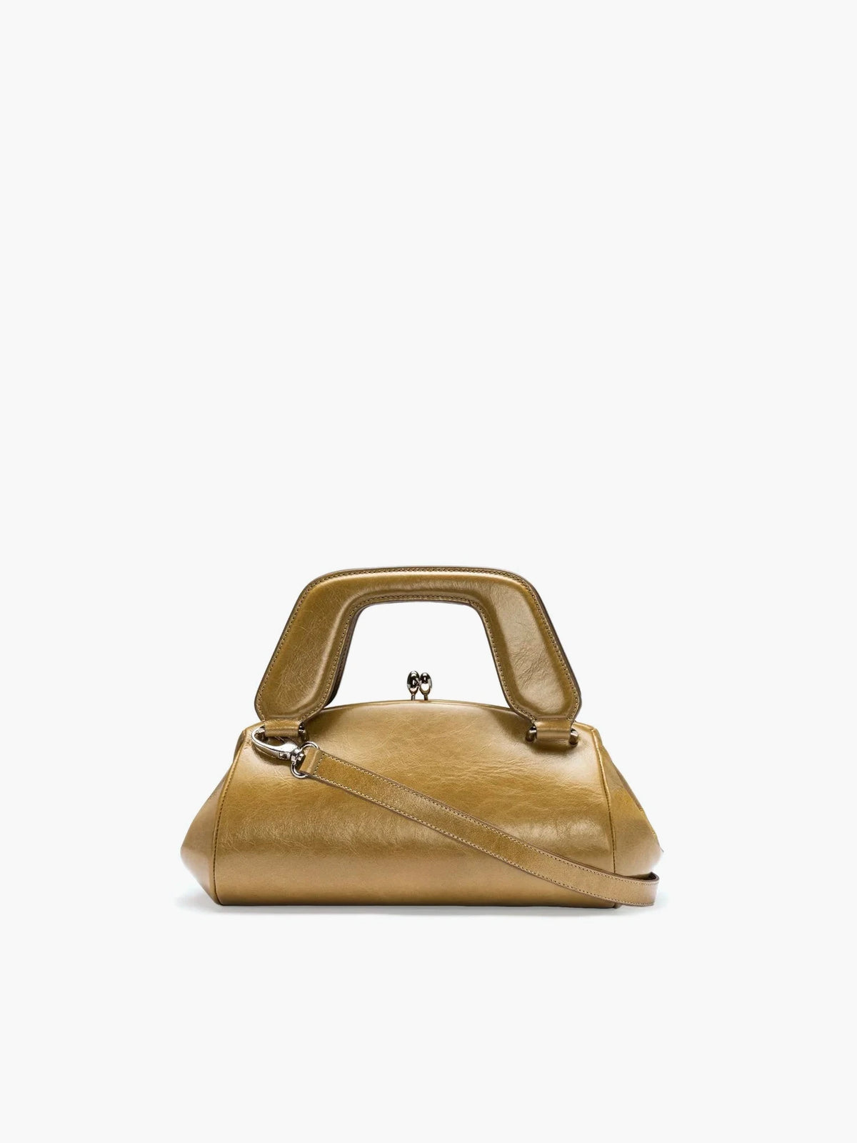 Polly Crinkled Olive Bag - āim / Handmade in Italy
