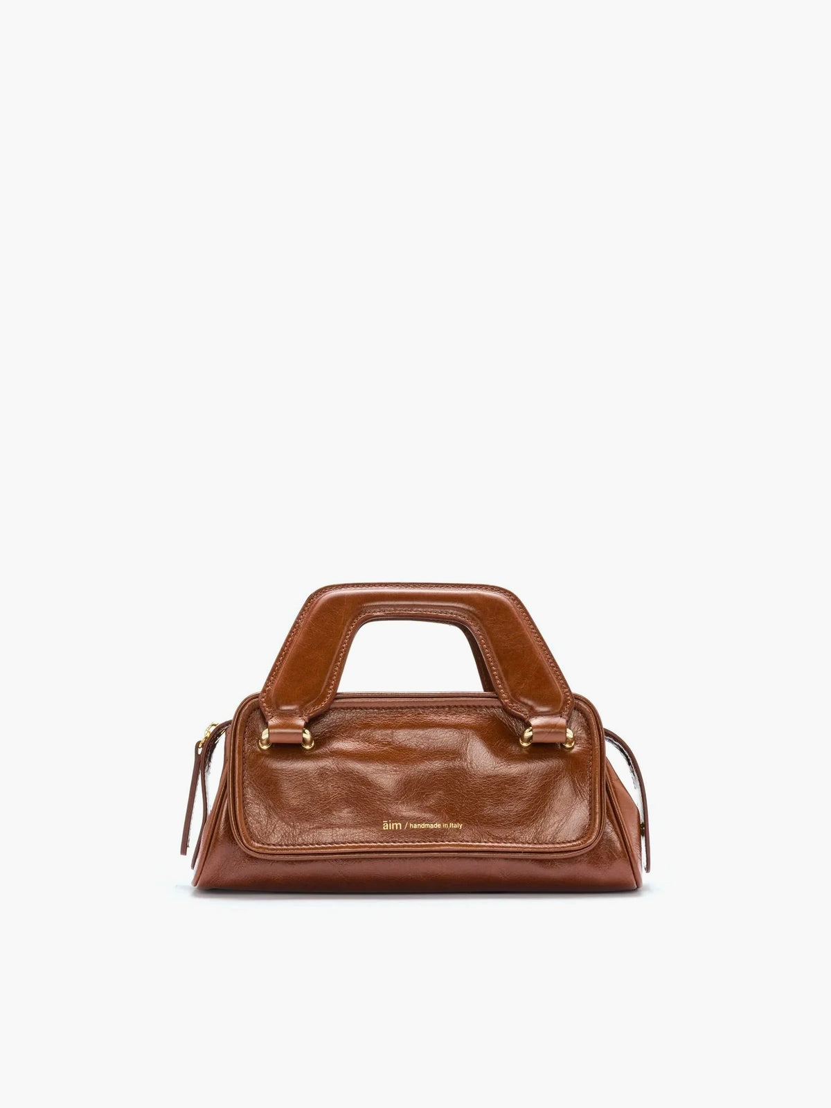 Soft Olivia Micro Crinkled Brandy Bag - āim / Handmade in Italy