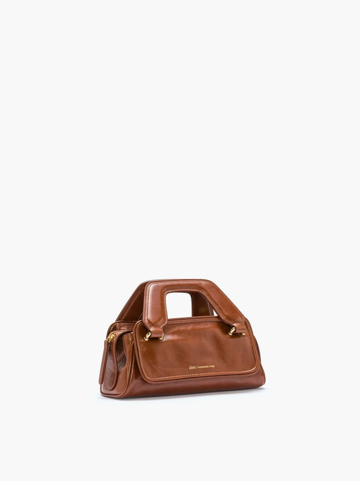 Soft Olivia Micro Crinkled Brandy Bag - āim / Handmade in Italy