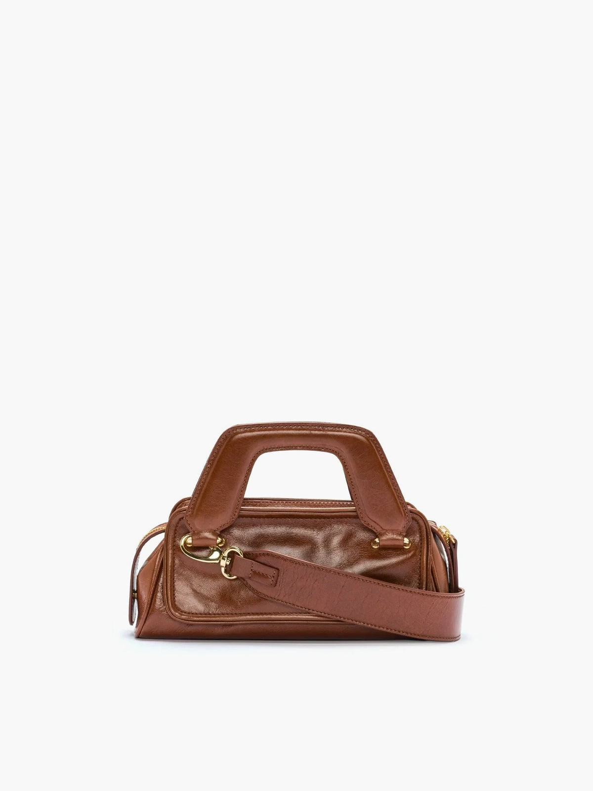 Soft Olivia Micro Crinkled Brandy Bag - āim / Handmade in Italy