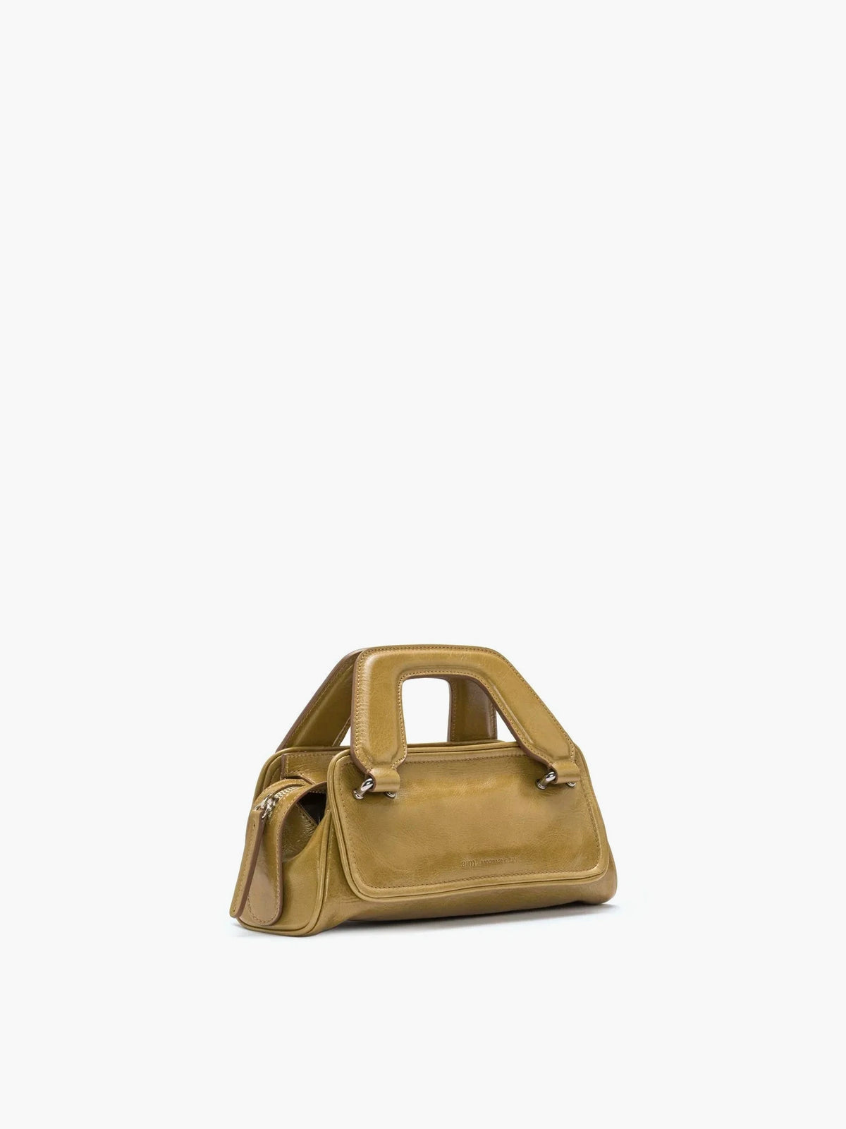 Soft Olivia Micro Crinkled Olive Bag - āim / Handmade in Italy