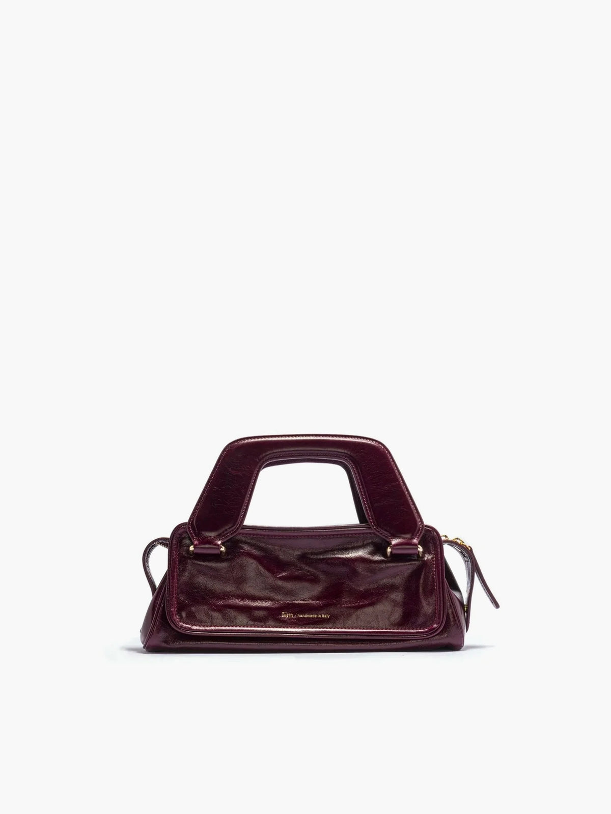 Soft Olivia Mini Crinkled Merlot Bag - āim / Handmade in Italy