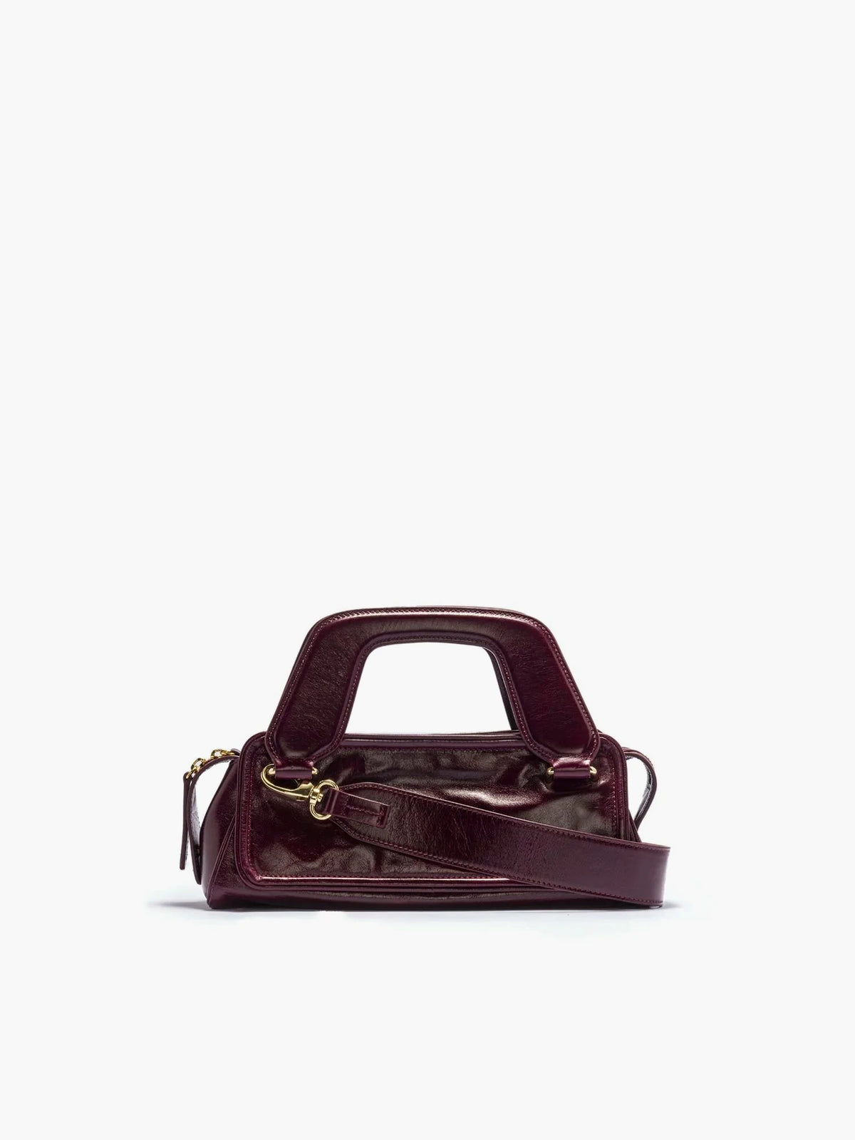 Soft Olivia Mini Crinkled Merlot Bag - āim / Handmade in Italy