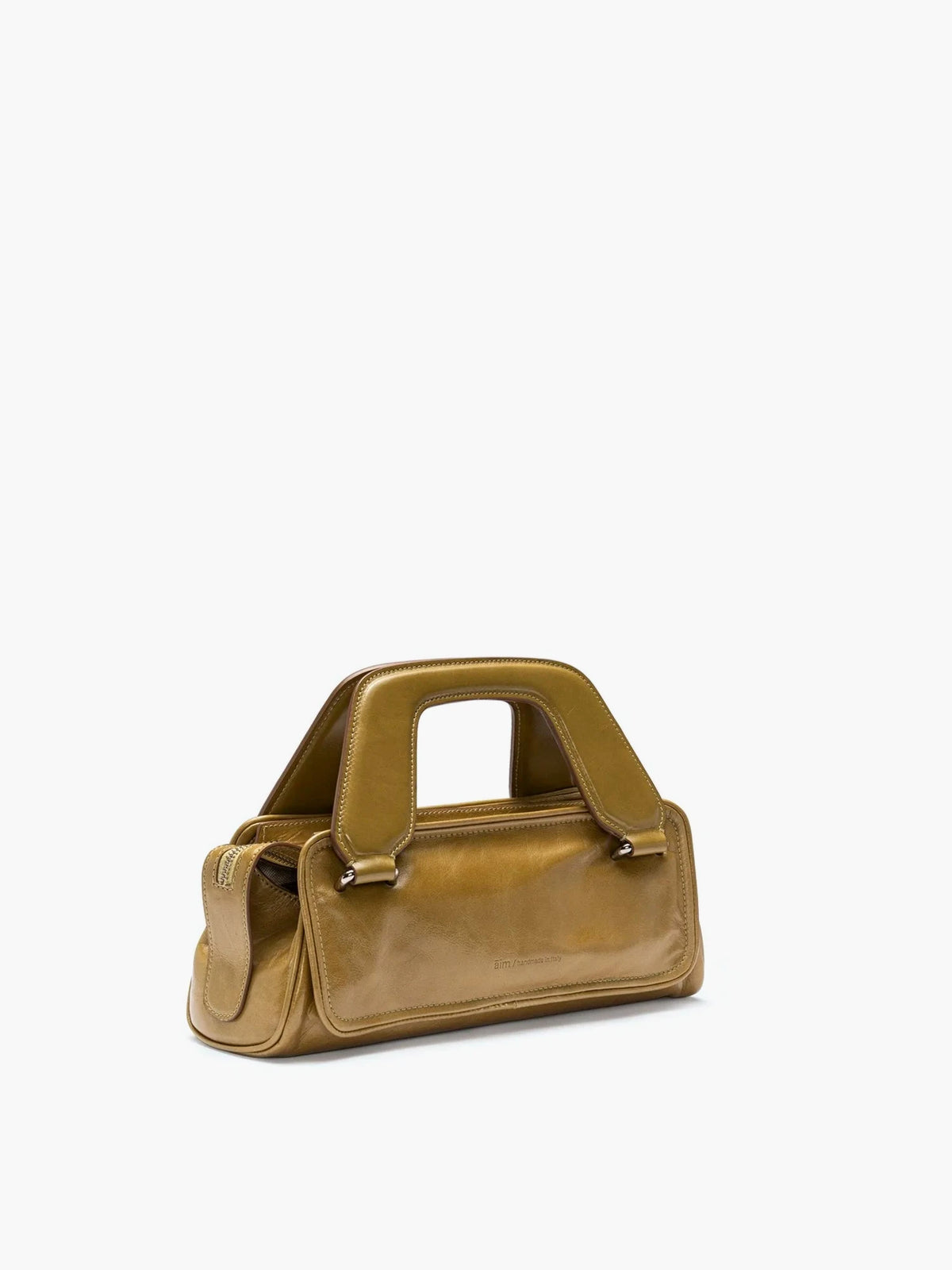 Soft Olivia Mini Crinkled Olive Bag - āim / Handmade in Italy