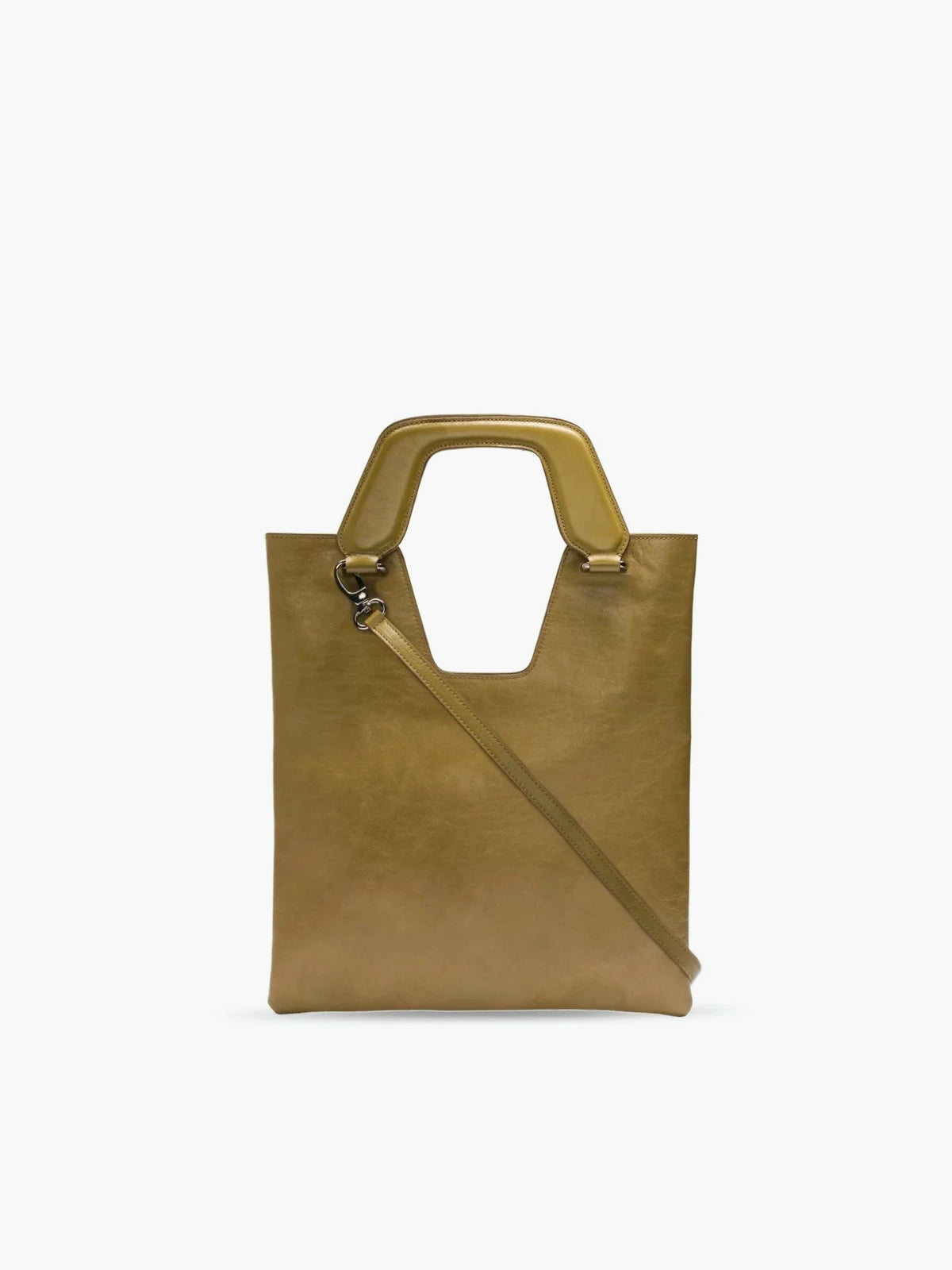 Mia Crinkled Olive Bag - āim / Handmade in Italy