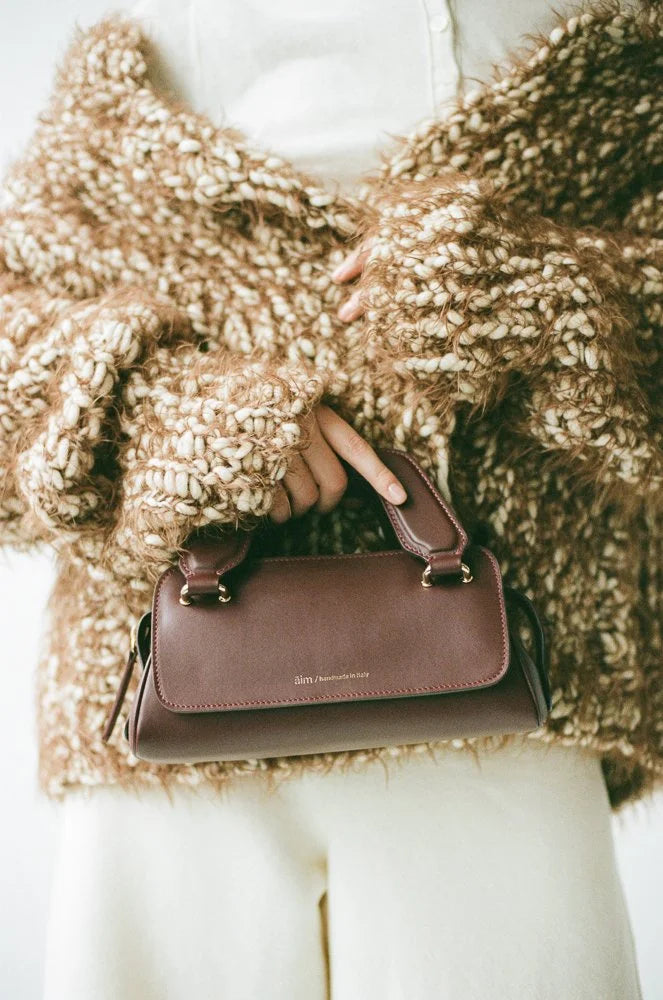 Olivia Micro Burgundy Bag - āim / Handmade in Italy
